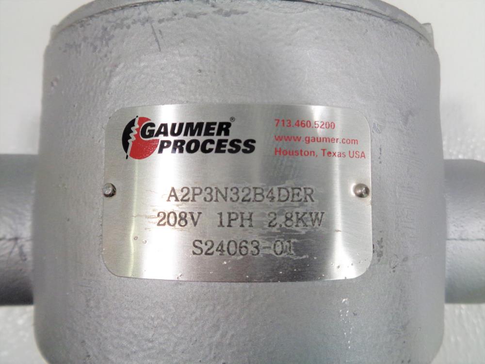 Gaumer Process Thermal Controller Immersion Heater, 208V, A2P3N32B4DER